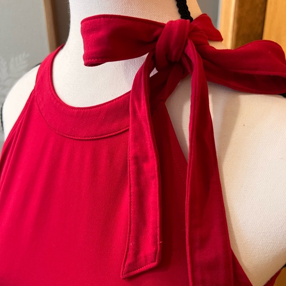 Banana Republic Red Halter Bow Tie size xs - Picture 2 of 4